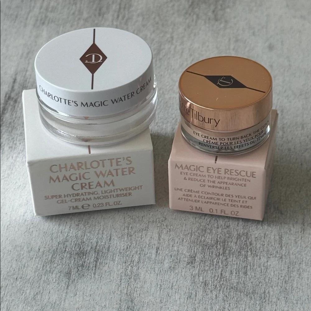 Charlotte Tilbury Magic Water Cream and Eye Rescue Duo Travel Size Samples